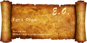 Egri Olga névjegykártya
