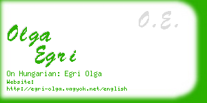 olga egri business card